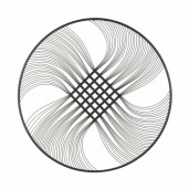 Decoratiune din metal negru pentru perete Zaira Ø 90 cm x 1.8 cm