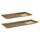 Set 2 tavi decorative aluminiu auriu Hammel 40x17.5x2.5 cm, 50x18x2.5 cm