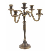 Set 2 sfesnice aluminiu bronz Norah 36x36x43 cm