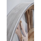 Ceas perete lemn natur gri Ticking 60x6 cm