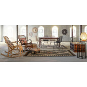 Decoratiune de perete din lemn alb natur Lenwood Ø 50 - 55 cm x 5 cm