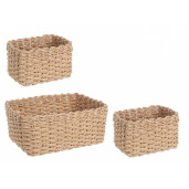 Set 3 cosuri hartie maro 16.5x16.5x11.5 cm, 26x19x12 cm