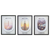 Set 3 tablouri decorative 3 x 45x60x3 cm