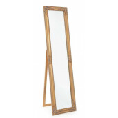 Oglinda decorativa de podea cu rama lemn auriu antic Miro 40x4x160 cm