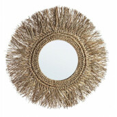 Oglinda decorativa de perete cu rama bambus natur Ilusion 73x2 cm