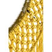 Oglinda de perete cu rama din bumbac galben Peruvian 50x2x50 cm