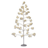 Copac decorativ argintiu cu leduri Glint Ø70×150h