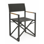 Set 2 scaune gradina gri antracit Lagun 51x54x86 cm