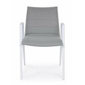Set 2 scaune alb gri Axor 57x65x84 cm