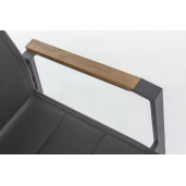 Set 6 scaune gradina gri antracit Kubik 56.5x62x88 cm