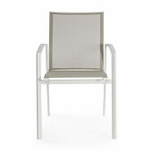 Set 4 scaune alb bej Cruise 57x57x87.5 cm