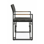 Set 2 scaune gradina gri antracit Lagun 51x54x86 cm