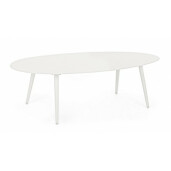 Masuta aluminiu alb Ridley 120x75x36 cm