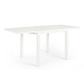 Masa extensibila aluminiu alb Pelagius 83/166x80x75 cm