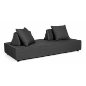 Canapea tapiterie textil gri Piper 200x90x32 cm