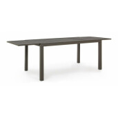 Masa extensibila din aluminiu maro Hilde 160/240 cm x 90 cm x 75 h