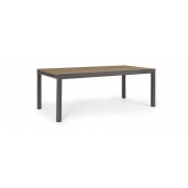 Masa extensibila gri antracit maro Elias 200/300x95x74 cm