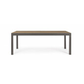 Masa extensibila gri antracit maro Elias 200/300x95x74 cm