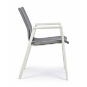 Set 4 scaune alb gri Odeon 55.5x60x83 cm