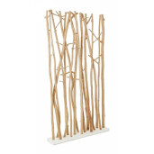 Paravan din lemn natur si alb Aili 100 cm x 18.5 cm x 180 h