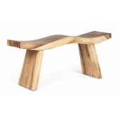 Bancuta din lemn natur Welle 115 cm x 30 cm x 45 h 