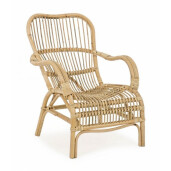 Fotoliu din rattan natur Clarita 63 cm x 83 cm x 87 h