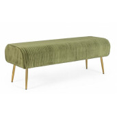 Banca tapiterie velur verde Selena 129x45.5x48 cm