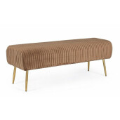 Banca tapiterie velur maro Selena 129x45.5x48 cm