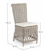 Scaun rattan maro Warna 47x55x100 cm