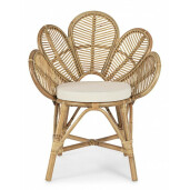 Set 2 fotolii rattan natur Flores 77x62x93 cm