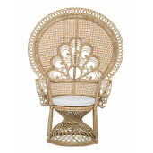 Fotoliu rattan natur Peacock 106x71x148 cm