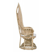 Fotoliu rattan natur Peacock 106x71x148 cm