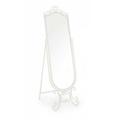 Oglinda podea otel alb patinat Emily 51x50x165 cm