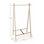 Suport haine lemn natur Daiki 89x52x151 cm