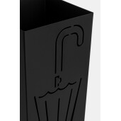 Set 2 suporturi umbrele otel negru Drizzle 15.5x15.5x49 cm, 18x18x49 cm