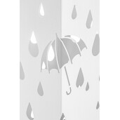 Set 2 suporturi umbrele otel alb Drizzle 15.5x15.5x49 cm, 18x18x49 cm
