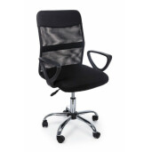 Scaun birou tapitat cu spuma poliuretanica neagra Nairobi 47 x 51 x 94 cm