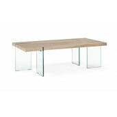 Masuta sticla mdf maro Tom 120x60x38 cm