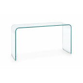 Consola din sticla transparenta Iride 125 cm x 40 cm x 70 h