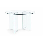 Masa din sticla transparenta Iride Ø 130 cm x 75 h