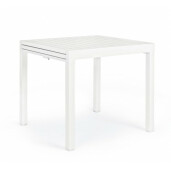 Masa extensibila aluminiu alb Pelagius 83/166x80x75 cm
