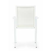Set 24 scaune gradina alb Konnor 56.2x60x88 cm