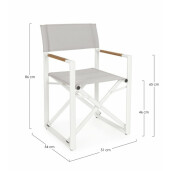 Set 2 scaune gradina Lagun 51x54x86 cm