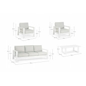 Set mobilier gradina 4 piese Baltic 206x85.5x83 cm