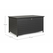 Lada depozitare aluminiu gri antracit Atlantic 141x73x74 cm