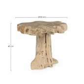 Masuta lemn natur Kavir 50x50x40 cm