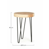Set 2 masute lemn fier Tuala 35x48 cm