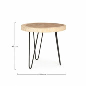 Masuta cafea lemn fier Tuala 56x48 cm