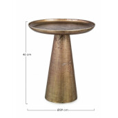 Masuta cafea metal auriu vintage Kulvir Ø 39 cm x 46 h