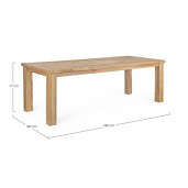 Masa lemn natur Bounty 240x100x77 cm